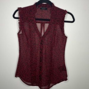 🩷🩵Guess Sheer Animal Print Top